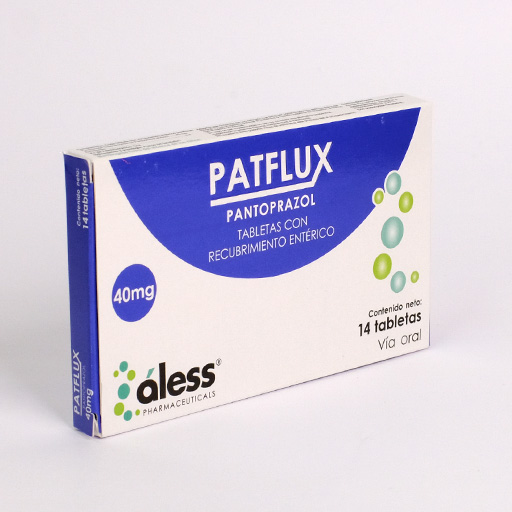 Patflux (Pantoprazol) 40mg tabletas con recubrimiento entérico X 14