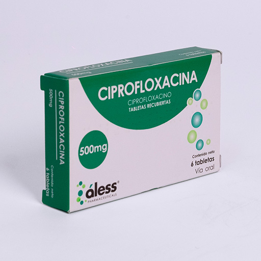 Ciprofloxacina 500mg tabletas recubiertas x 6